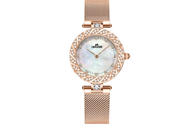 LIBER AEDON Full Sky Star minimalist and fashionable quartz gold dial women's watch