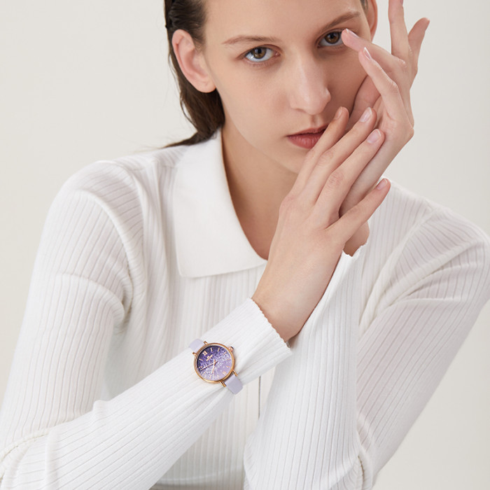 LIBER AEDON Fantasy Purple Personality Women's Watch