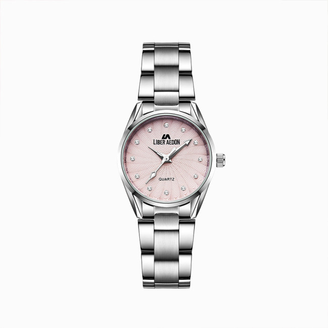 LIBER AEDON Light Luxury Cold Wind Diamond Set Pink Women's Watch
