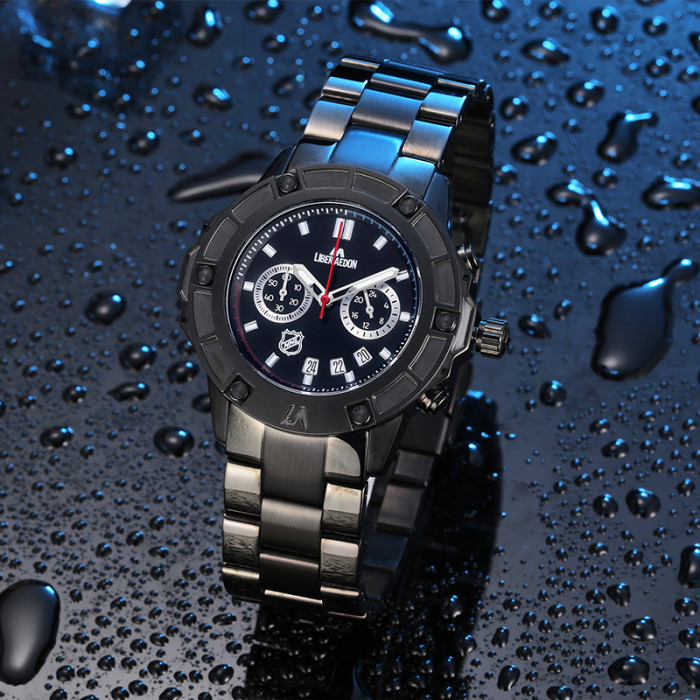 Liber Aedon Fashion Classic Cool Black Multi functional Quartz Men's Watch