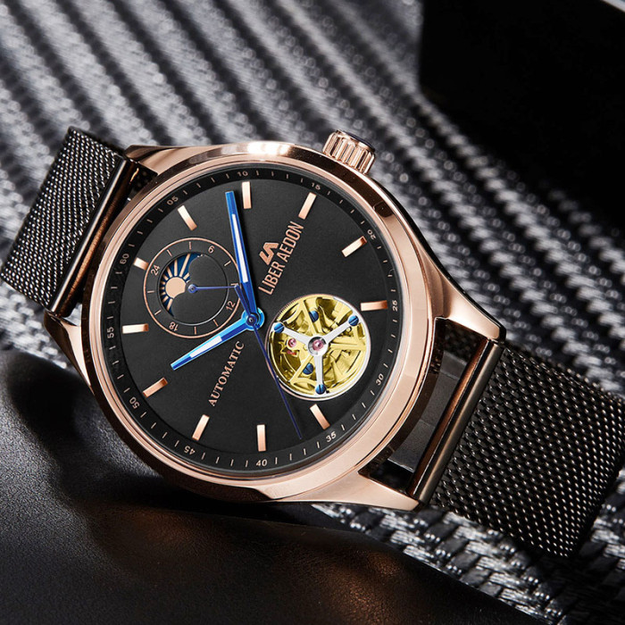 LIBER AEDON ultra-thin mesh mechanical men's watch