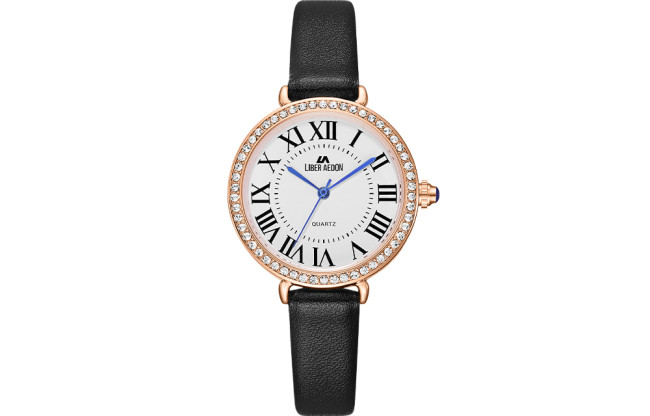 LIBER AEDON trendy and personalized retro diamond studded quartz belt women's watch