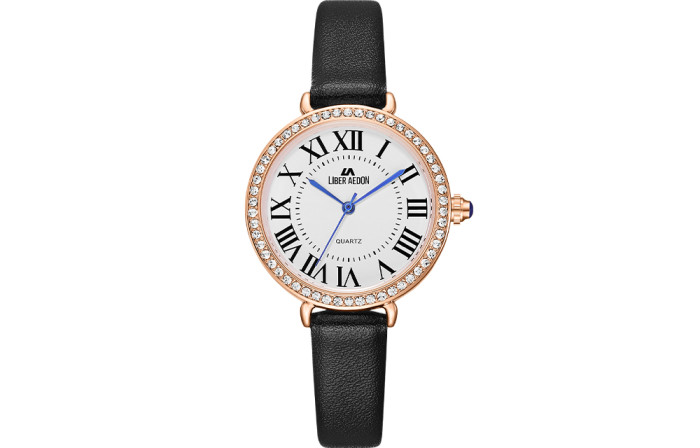 LIBER AEDON trendy and personalized retro diamond studded quartz belt women's watch