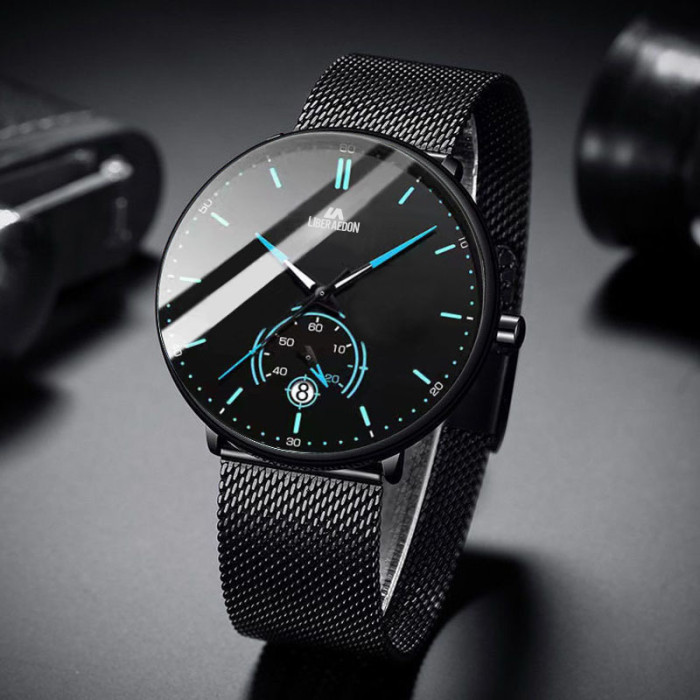 LIBER AEDON Fashionable Trendy Starry Sky Casual Versatile Multi-Functional Luminous Waterproof Student Wristwatch