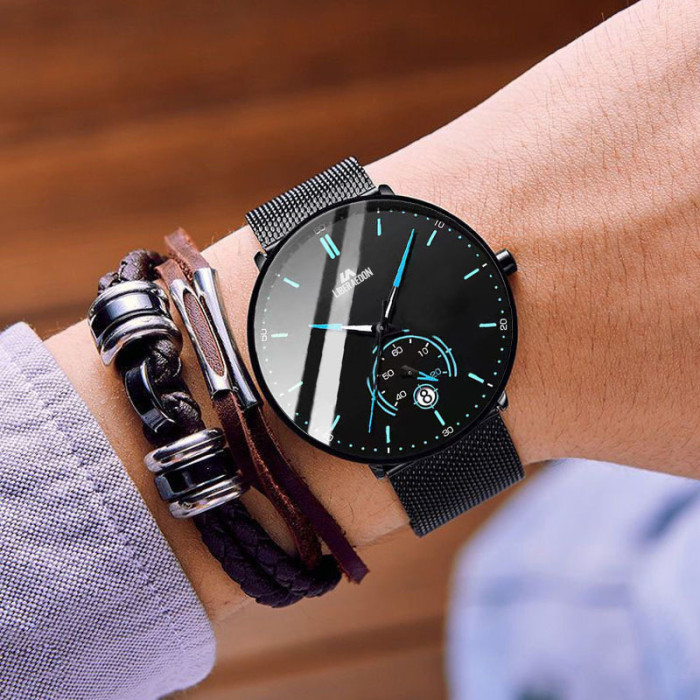 LIBER AEDON Fashionable Trendy Starry Sky Casual Versatile Multi-Functional Luminous Waterproof Student Wristwatch