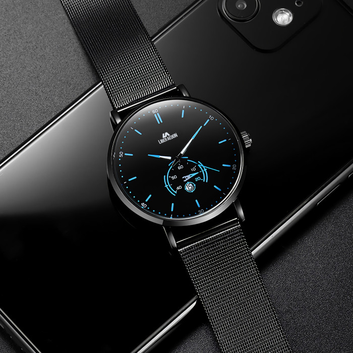 LIBER AEDON Fashionable Trendy Starry Sky Casual Versatile Multi-Functional Luminous Waterproof Student Wristwatch