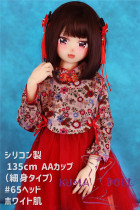 Aotume Doll シリコン頭部+TPE材質ボディ アニメドール 135cm AAカップ（細身タイプ） #65ヘッド
