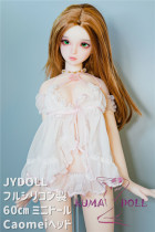 フルシリコン製ラブドール JY Doll 60cm ミニドール 草莓(Caomei)ヘッド 肌色＆眼球色＆メイク＆ウィッグ＆衣装は宣材写真と同じ