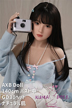 シリコン製頭部+TPEボディ ラブドール AXB Doll 140cm バスト中 GD30ヘッド 掲載画像のボディはリアルメイク付き