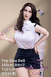 フルシリコン製ラブドール Top Sino Doll 新発売 168cm Dカップ T26 Thea RRS+メイク選択可 髪の毛植毛選択可