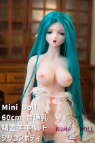 Mini Doll ミニドール セックス可能 60cm普通乳シリコン 精霊羊羊  ヘッド アヘ顔 身長選択可能