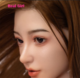 口開閉機能付き リアルな口腔無料 Real Girl D5ヘッド 軟質シリコン製 可愛い 女性ヘッド ラブドールの頭 頭部単品 ヘッド単体 M16ボルト採用 140-170CM身長適用 職人メイク 塗装済み
