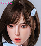 Real Girl D3ヘッド 軟質シリコン製 可愛い 女性ヘッド ラブドールの頭 頭部単品 ヘッド単体 M16ボルト採用 140-170CM身長適用 職人メイク 塗装済み 口開閉機能付き リアルな口腔構造無料