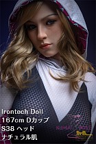 Irontech Doll 167cm Dカップ S38ヘッド フルシリコン製ラブドール 塗装加工あり 眉毛と睫毛植毛加工あり リアルドール 等身大