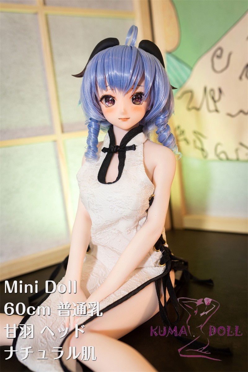 Mini Doll ミニドール セックス可能 60cm普通乳フルシリコン 甘羽 ヘッド 身長選択可能 白いチャイナドレス レディ