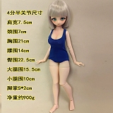 Mini Doll ミニドール セックス可能 44cm普通乳 BJD風ボディ M13 ヘッド
