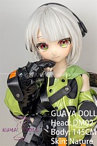 GUAVADOLL アニメドール ソフトビニール製ヘッド+TPE製ボディ 145cm Aカップ DM02 ヘッド M16ジョイント 他社と交換可能 138-150ＣＭのボディに適用 ナチュラル肌色