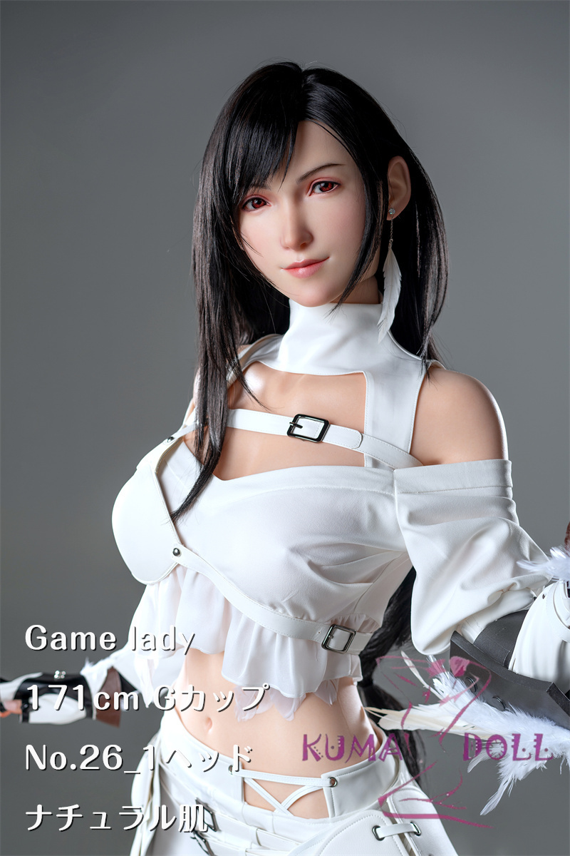 フルシリコン製 Game Lady 171cm Gカップ No.26_1 硬質シリコンヘッド リアルメイク付き 眉毛とまつ毛植毛あり  ライトニング