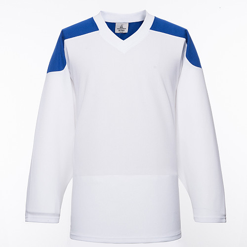 H6400-216 Navy/White League Style Blank Hockey Jerseys Adult 2XL