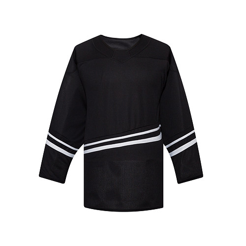 H500-002 Black/Black Blank hockey Designer Jerseys