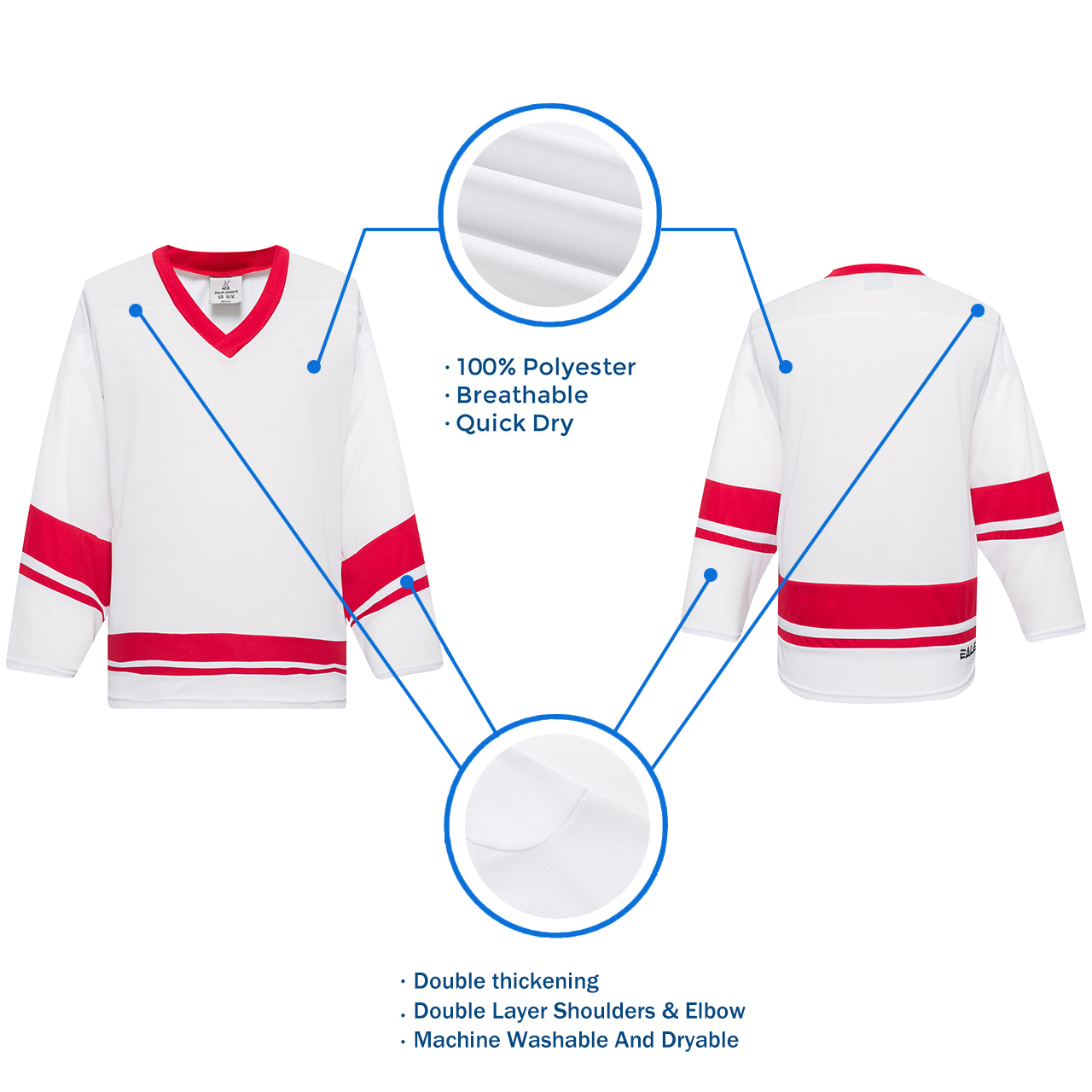 H400 series blank hockey practice jerseys & high quality light and thin  polyester for mens/adult and kids/youth&can be custom