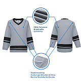 H400-822 Grey/Black Blank hockey Practice Jerseys