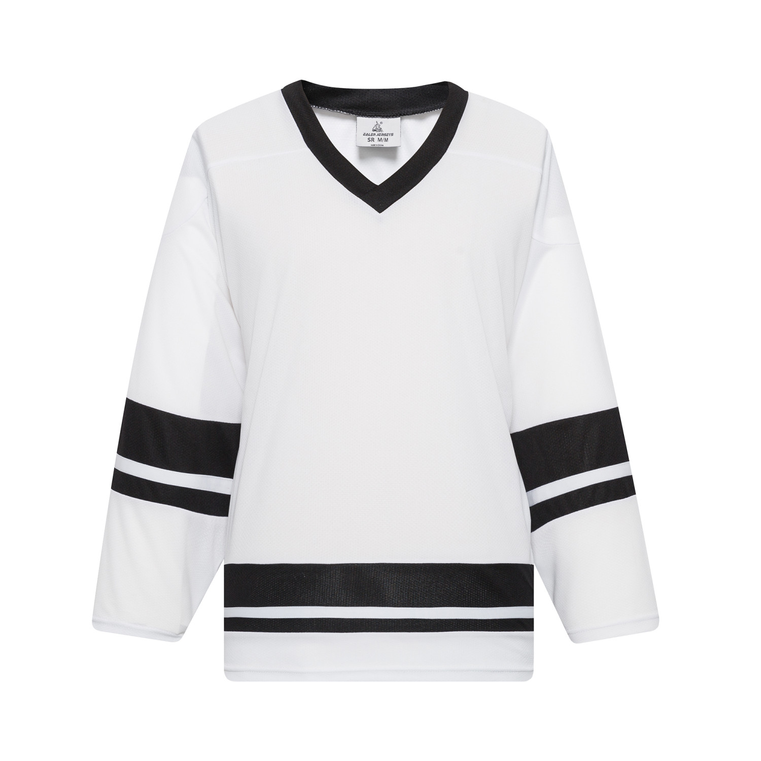 H400-222 White/Black Blank hockey Practice Jerseys