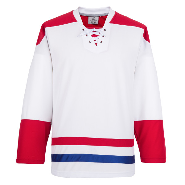 H900E064 White Blank hockey Practice Jerseys