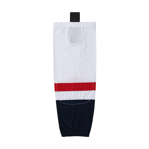 HS100-XW065 White Blank  hockey  Team socks(Pair)