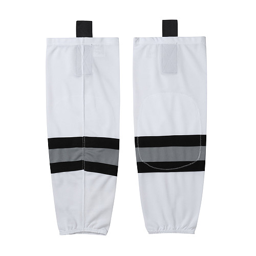 HS100-XW042 White Blank  hockey  Team socks(Pair)
