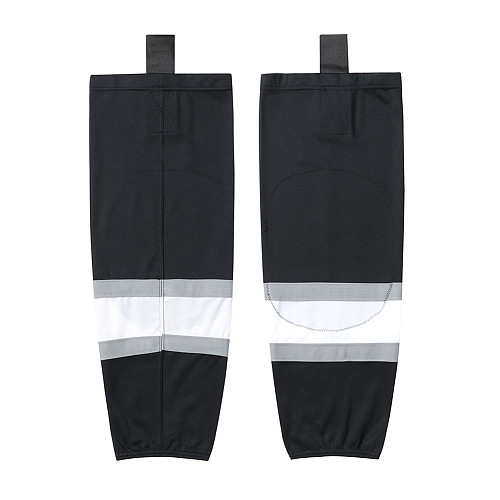 HS100-XW012 Black Blank  hockey  Team socks(Pair)