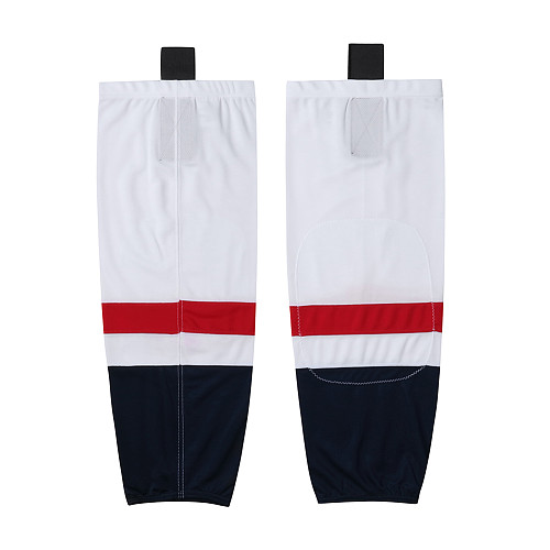 HS100-XW065 White Blank  hockey  Team socks(Pair)