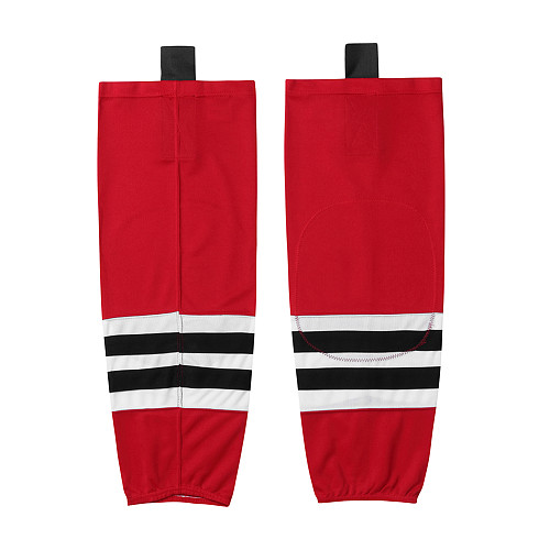 HS100-XW003 Red Blank  hockey  Team socks(Pair)