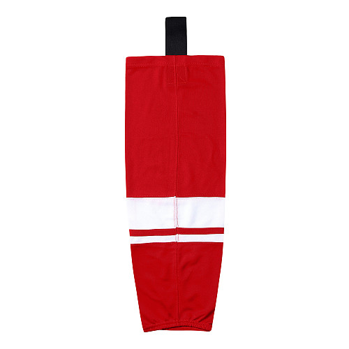 HS400-XW067 Red Blank  hockey  Team socks(Pair)