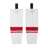 HS400-XW068 White Blank  hockey  Team socks(Pair)