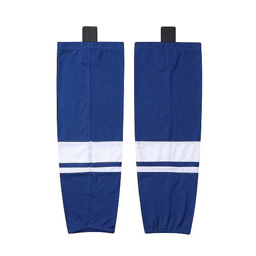 HS400-XW069 Blue Blank  hockey  Team socks(Pair)