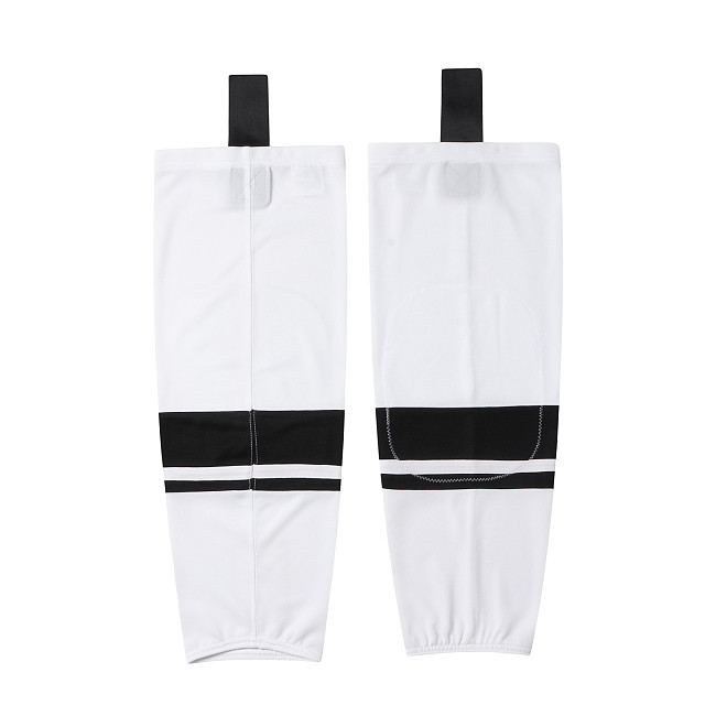 HS400-XW066 White Blank  hockey  Team socks(Pair)