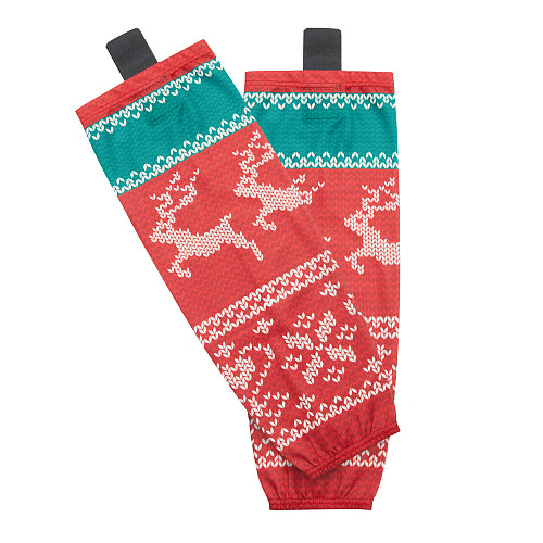 Christmas sublimation hockey socks leggings set, elk and snowman