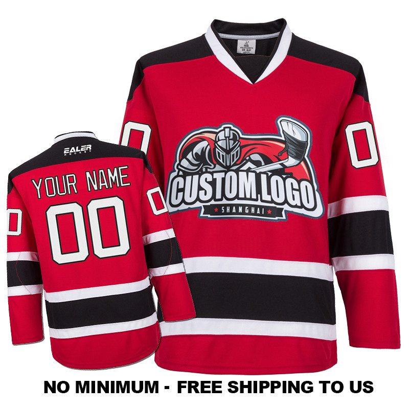 ECE071 Custom Your Hockey Jerseys (Any Logo Any Number Any Name) Red