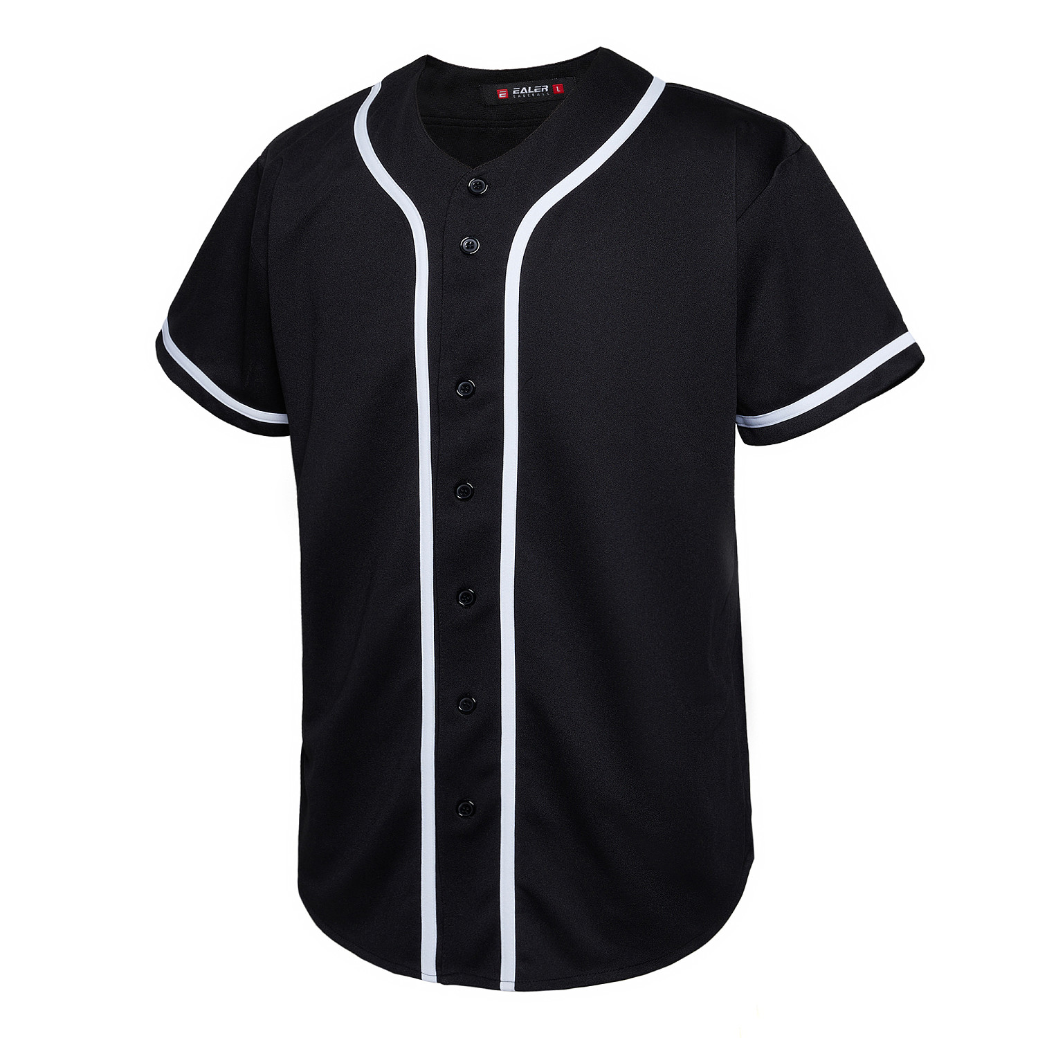 EALER BJ80 Series Mens Baseball Jersey Button Down Shirts Short Sleeve ...