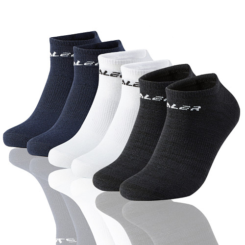 EALER Womens Superlite Ankle Socks 3 Pack (Black White Navy) Low Cut Comfort Breathable Casual Hockey Athletic Socks(Medium)