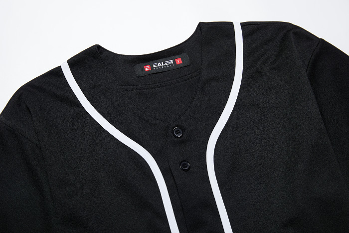 Blank Plain Hip Hop Hipster Baseball Jersey, Button Up Sport Shirt
