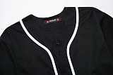 EALER BJ80 Series Mens Baseball Jersey Button Down Shirts Short Sleeve Hipster Hip Hop Sports Uniforms