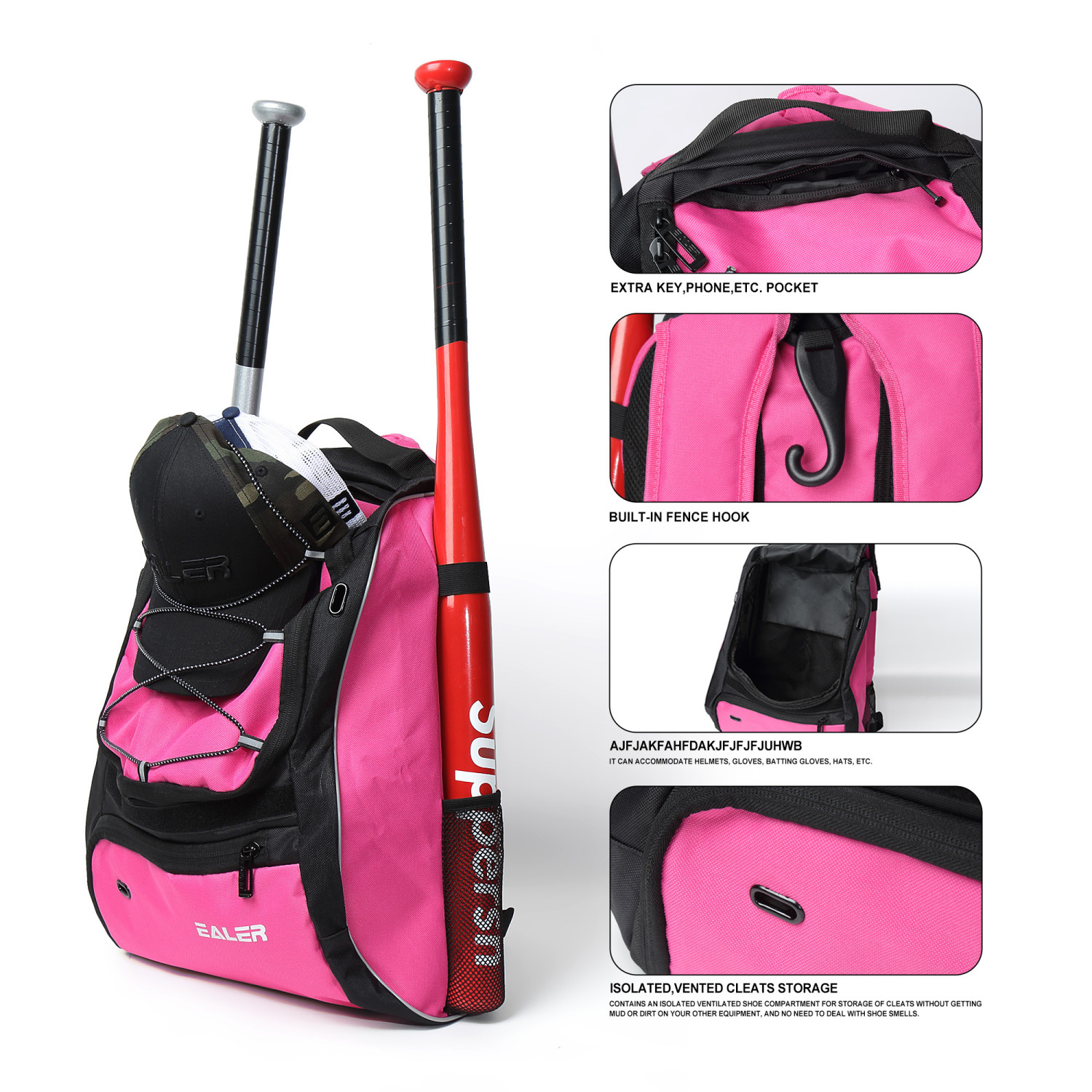 EALER Baseball Bat Bag Backpack for Baseball, TBall & Softball