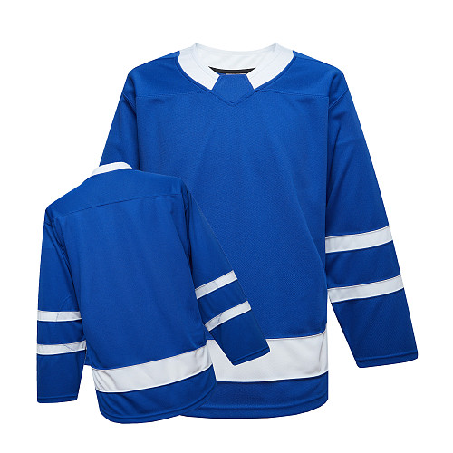 H900-E004 Blue Blank hockey Practice Jerseys