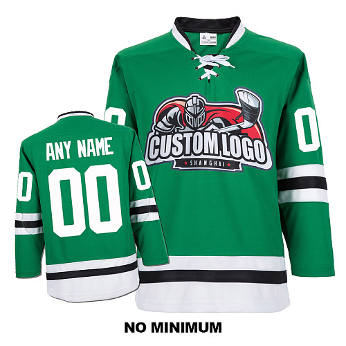 EC-E019 Custom Your Hockey Jerseys (Any Logo Any Number Any Name) Green