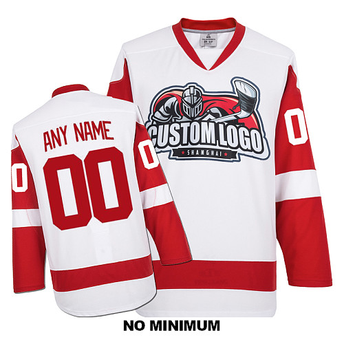 Wings White Custom Sublimated Hockey Jersey