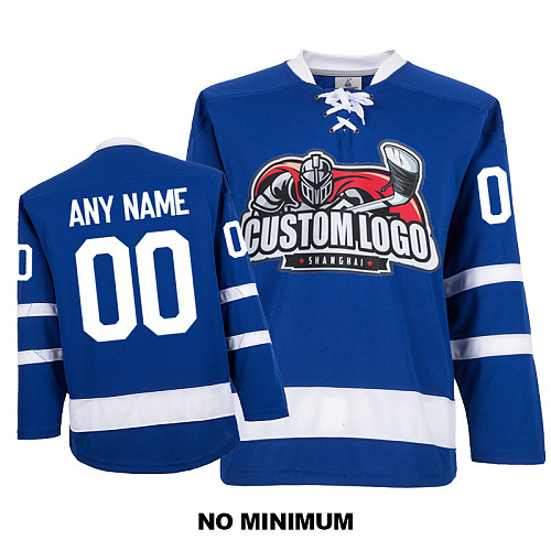 EC-E066 Custom Your Hockey Jerseys (Any Logo Any Number Any Name) Blue