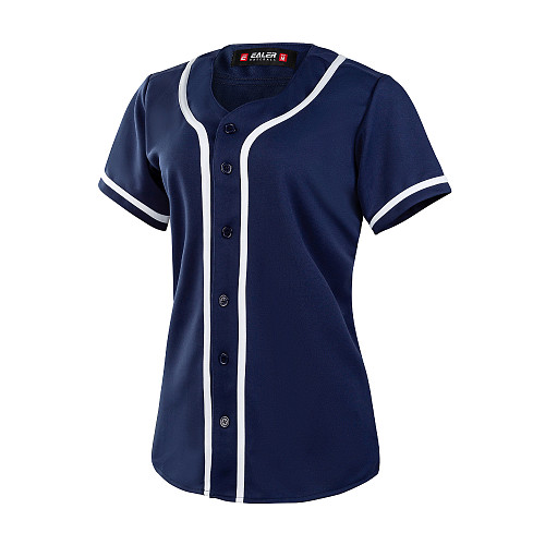 Womens Baseball Jersey Shirt Button Down Blank Softball Jersey Hip