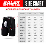 HPC300 Compression Hockey Pants with Athletic Cup & Sock Tabs, Hockey Jock for Men & Boys - Senior and Junior - Adult and Youth